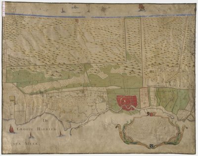 Mappa di Haarlem e dintorni da Cornelis Velsen